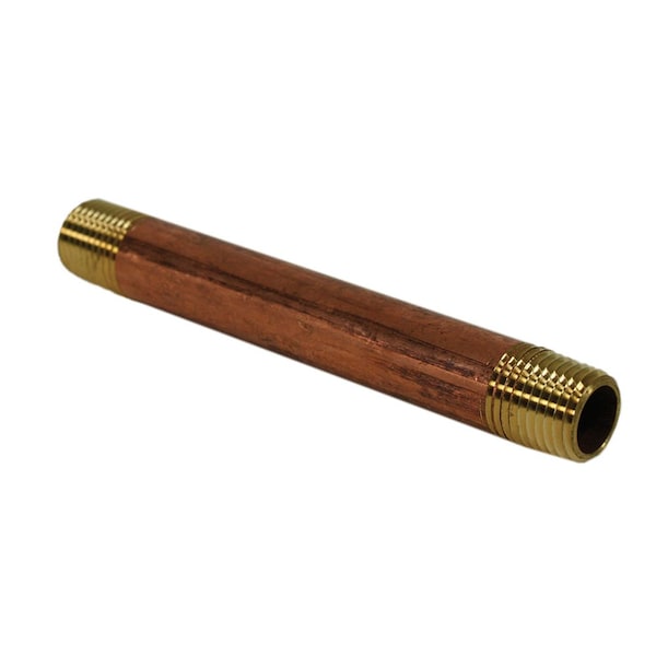 1/4in. x 2in. Red Brass Pipe Nipple